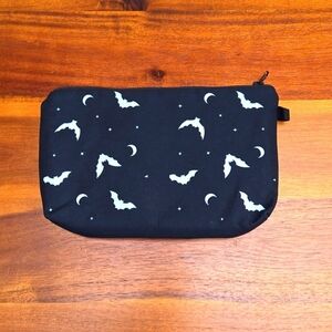 Bats Makeup Bag Cosmetic Black White Romwe NWT